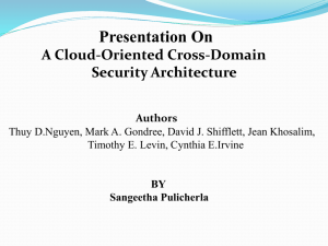 Sangeetha Pulicherla's presentation on Cloud Oriented Cross