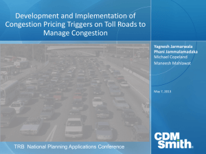 Why Congestion Pricing? - 15th TRB National Transportation