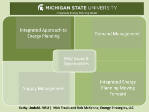 Integrated Approach to Energy Planning