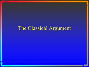 The Classical Argument - Central Magnet School