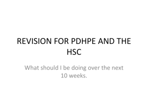 revision for pdhpe and the hsc