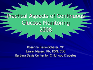 Practical Aspects of Continuous Glucose Monitoring