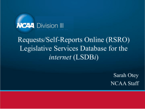 Requests/Self-Reports Online (RSRO)