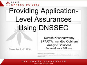 Application-Level Assurances Using DNSSEC