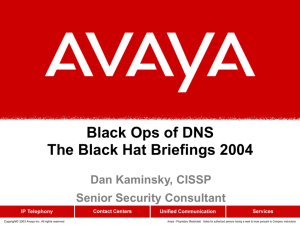 Dan Kaminsky, The Black Ops of DNS