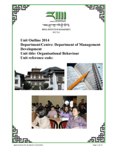 Unit Outline (OB) - Royal Institute of Management