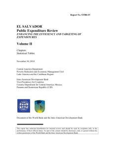 El Salvador Public Expenditure Review