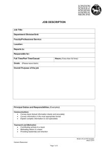 Professional Support Pathway template job description/person