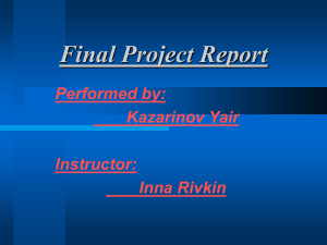 Project characterization report