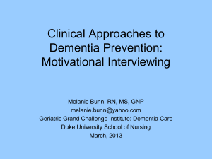 Motivational Interviewing - Duke Center of Geriatric Nursing