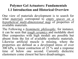 Polymer Gel Actuators: Fundamentals 1.1 Introduction and Historical