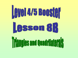 Lesson 8. Triangles and Quadrilaterals