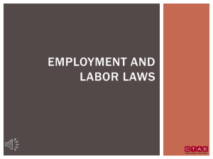 Employment and Labor Laws