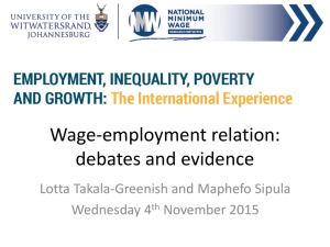 Wage-employment relation: debates and evidence