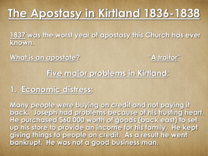 Chapter 14, The Apostasy in Kirtland 1836-1838