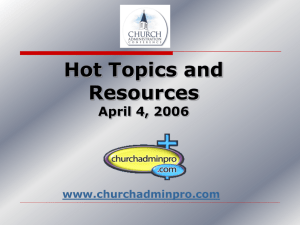 Powerpoint Presentation Hot Topics & Resources