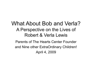 What About Bob and Verla? - The Hearts Center Community