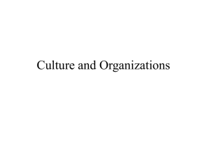Culture and Organizations