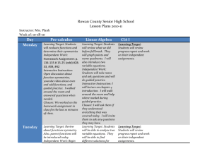 Rowan County Senior High School Lesson Plans 2010