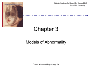 Comer, Abnormal Psychology, 6th edition