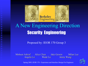 IEOR 170 Design Project - UC Berkeley Industrial Engineering and