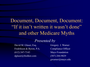 Document, Document, Document and Other Medicare Myths