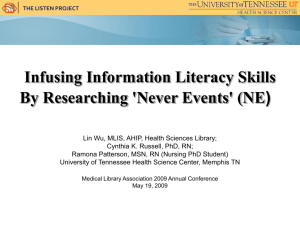 Never Events - Nursing and Allied Health Resources Section