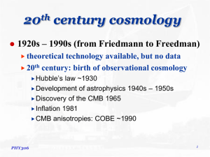 A brief history of cosmology