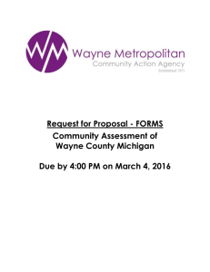WMCAA RFP for Community Assessment - 2016