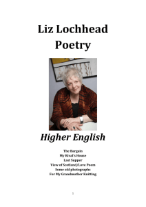 Liz Lochhead Poetry Booklet