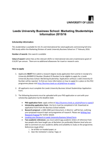 Leeds University Business School: Marketing Studentships