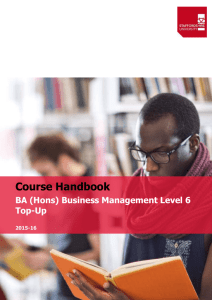 Business Management (Top-Up) BA (Hons)