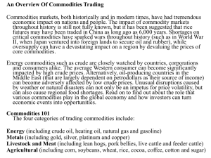 Commodity Trading Introduction