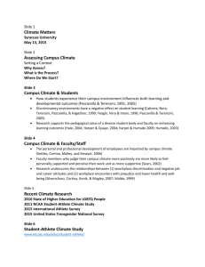 Assessing Campus Climate - Climate Assessment