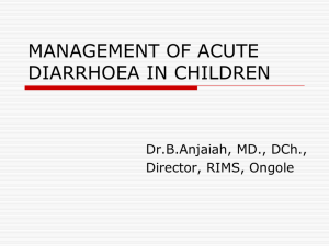 3.Acute Diarrhoea Management in Children