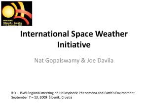 International Space Weather Initiative