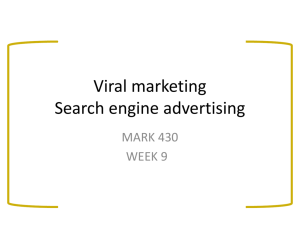 Viral marketing. Search advertising