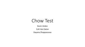Chow Test