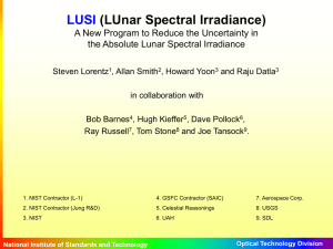 (LUnar Spectral Irradiance): A New Program to Reduce the