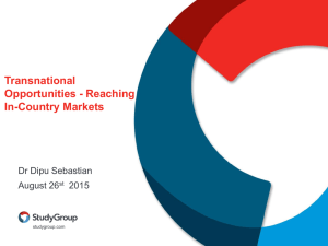 Transnational Opportunities - Reaching in-country markets
