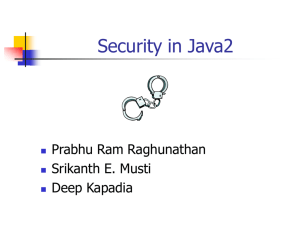 Security in Java 2
