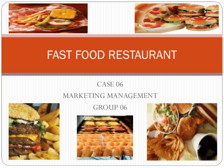 research title about fast food restaurant