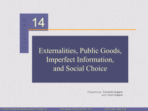 Externalities, Public Goods, Imperfect Information, and Social Choice