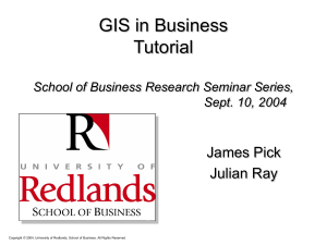 GIS in Business Tutorial