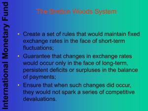 Government Policies Toward the Foreign Exchange Market