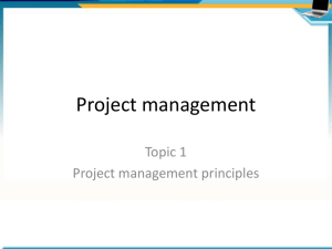 Project management principles