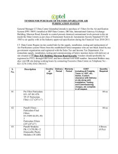 TENDER FOR PURCHASE OF FILTERS (SPAREs) FOR AIR