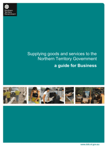 Supplying goods and services to the Northern Territory Government