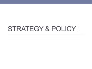Strategy & Policy