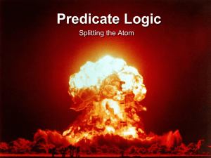 Predicate Logic - University of San Diego Home Pages